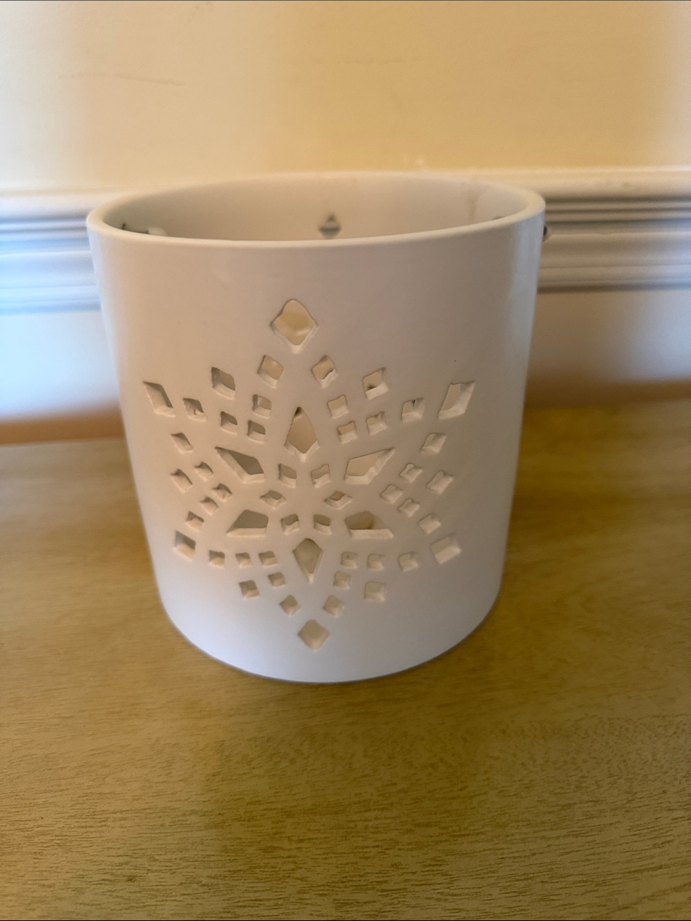 White Decorative Ceramic Lantern - Home Accents
